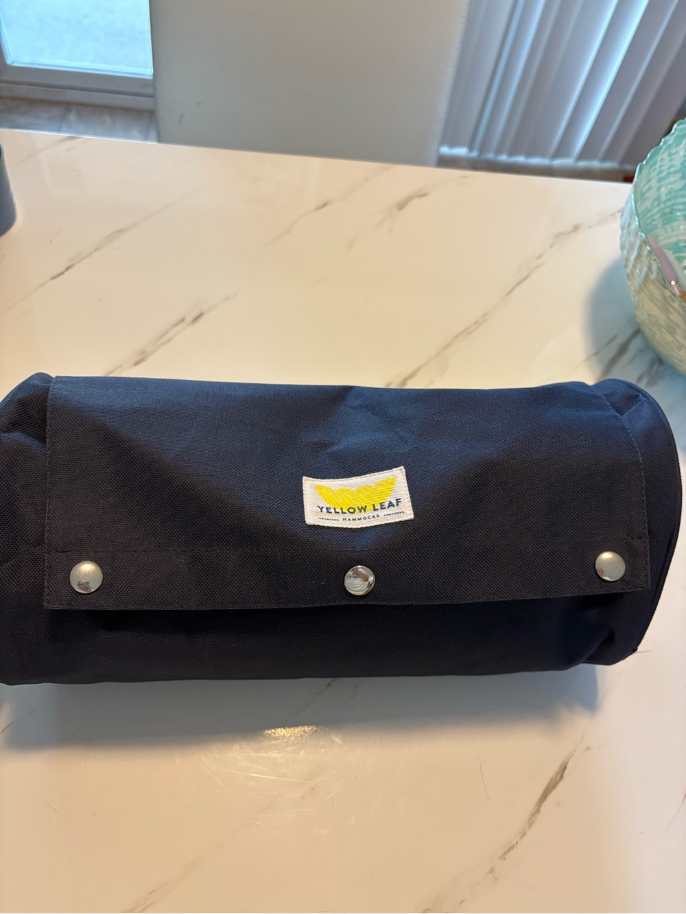 Free People Navy Roll Travel Duffle with Snap Flap